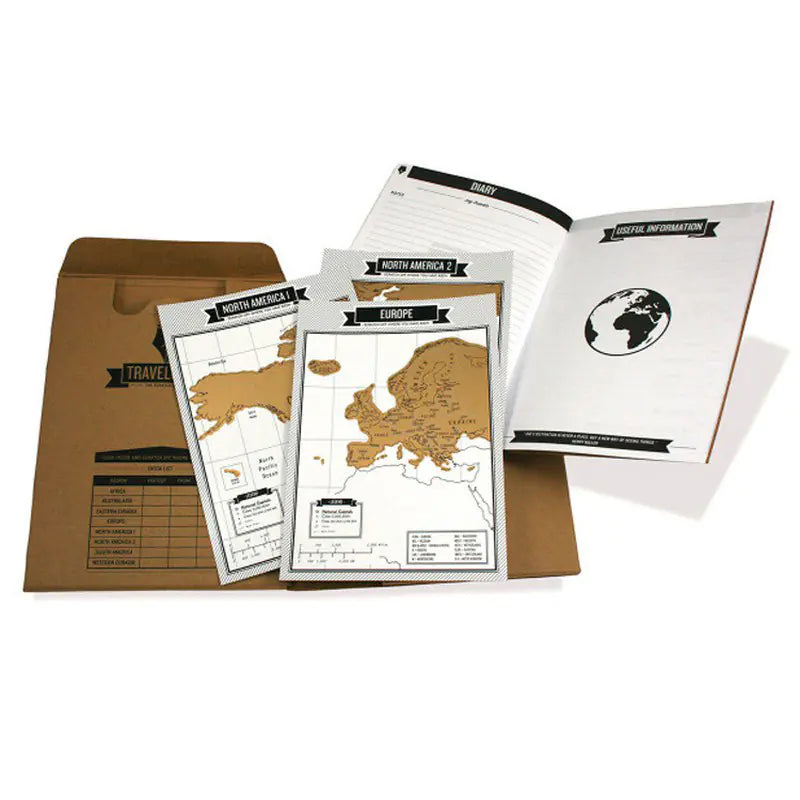 Explorer's Scratch Map Journal