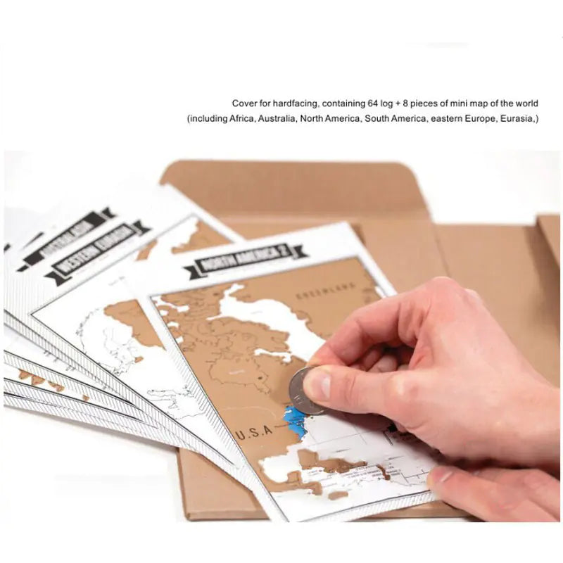 Explorer's Scratch Map Journal