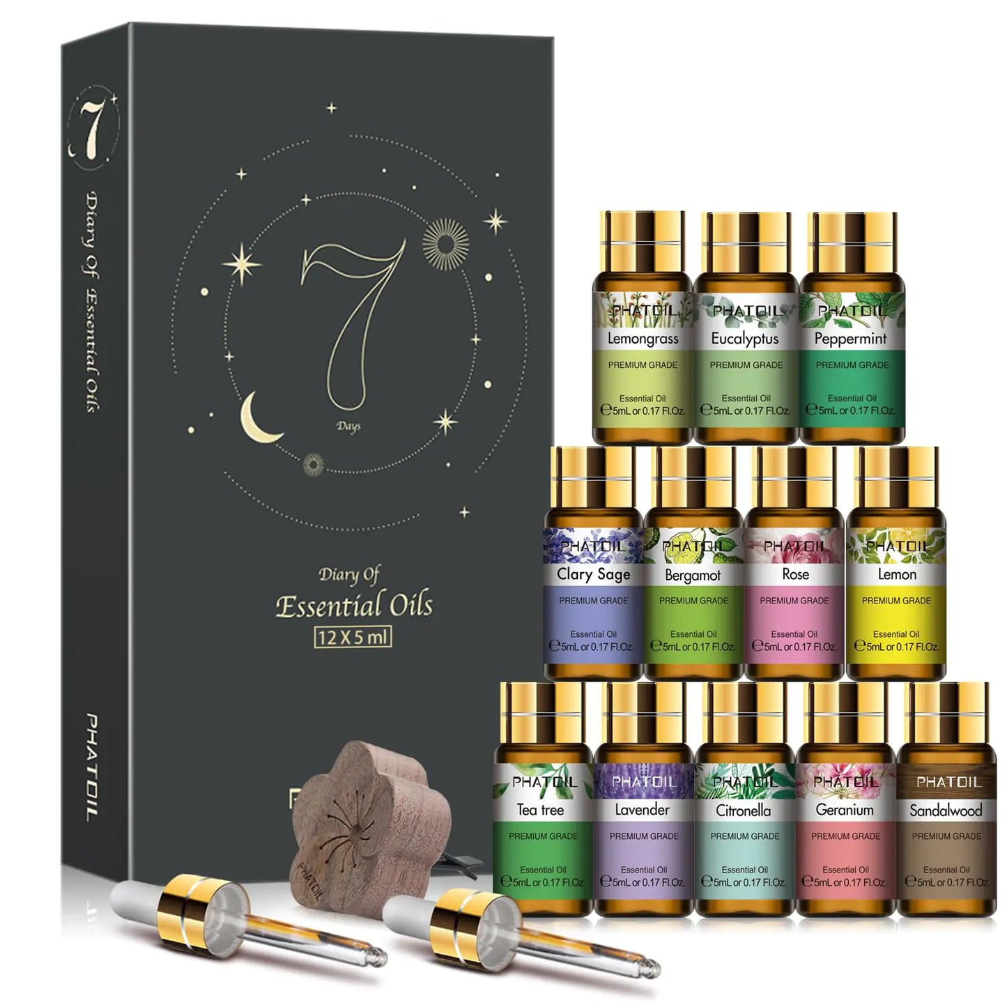 12 Essence Plant Extracts Aromatherapy Set
