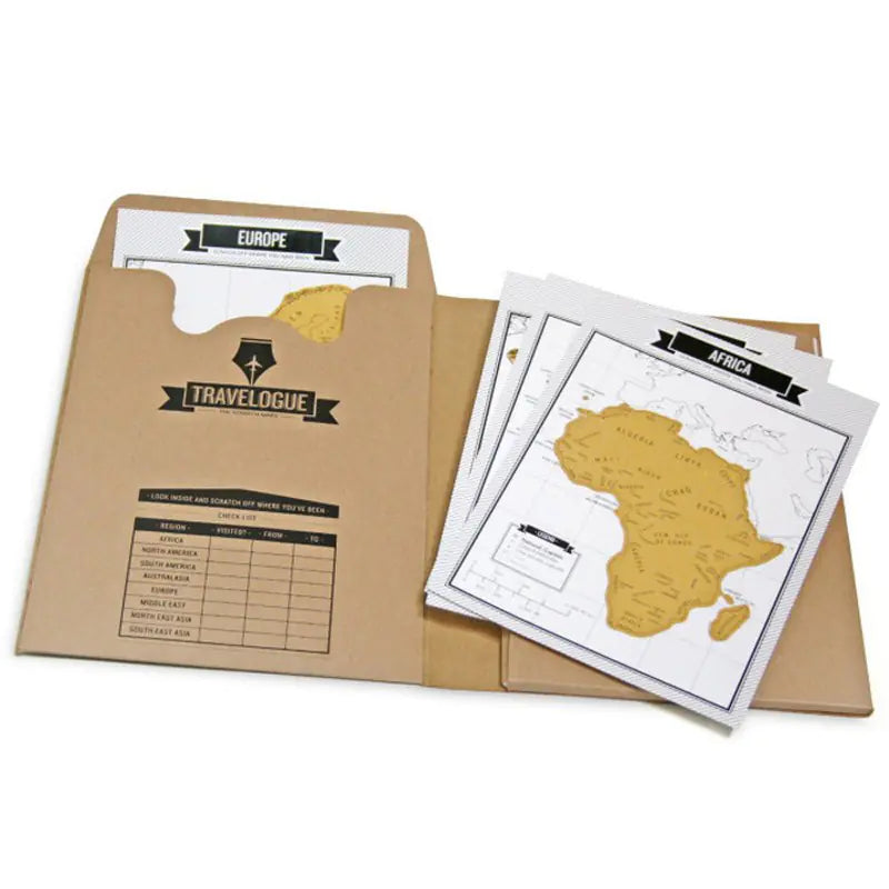 Explorer's Scratch Map Journal